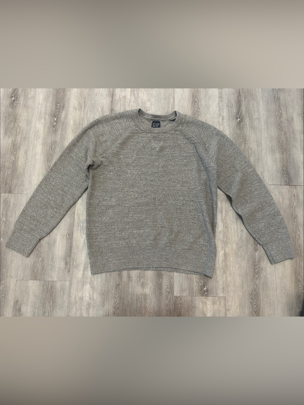 GAP Men's Cotton Slub Crewneck Raglan Sweater, Medium